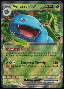 Venusaur ex 003/165 Double Rare 151 Pokemon Holo NM - Image 1