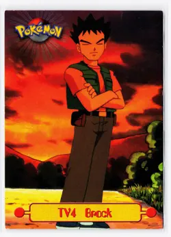 1999 Topps Pokemon TV Animation Edition Series 1 #TV4 Brock Black Topps Logo - Image 1
