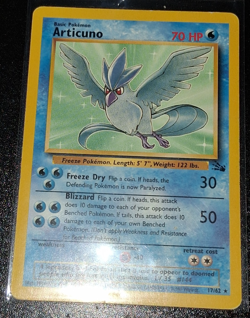 Pokemon Fossil Legendary Bird Set Moltres 27/62 Zapdos 30/62 Articuno 17/62 MP - Image 2