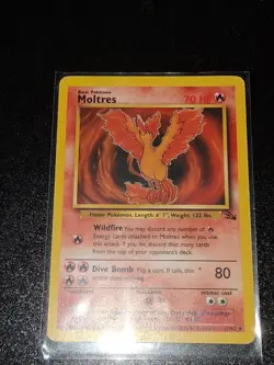 Pokemon Fossil Legendary Bird Set Moltres 27/62 Zapdos 30/62 Articuno 17/62 MP - Image 4