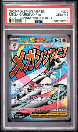 2026 POKEMON MEP EN-ME BLACK STAR PROMO #032 MEGA GARDEVOIR EX PSA 10 - Image 1