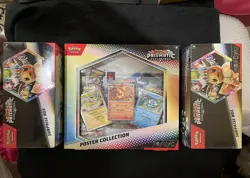 Sealed Pokemon TCG Prismatic Evolutions Poster Collection + 2 Surprise Boxes - Image 1