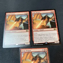 Siege Dragon Magic The Gathering Mtg Rare M15 Card 3 - Image 3