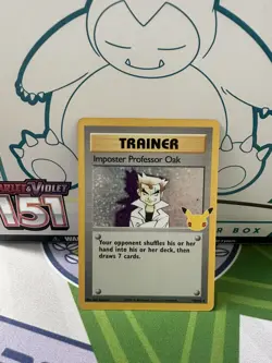 Pokemon TCG Imposter Professor Oak Trainer Card Base Set Rare 73/102 - Image 1