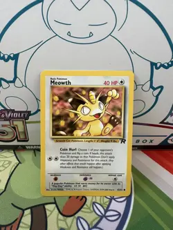 Meowth - 62/82 - Pokemon Team Rocket Unlimited Card WOTC NM - Image 1