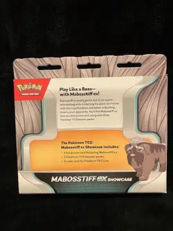 Pokemon TCG: Mabosstiff ex Box showcase w/ 1 foil card and 3 booster packs! New! - Image 2