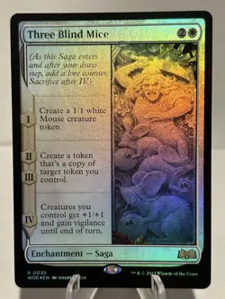 Three Blind Mice 35 R Wilds of Eldraine FOIL NM MTG - Image 1