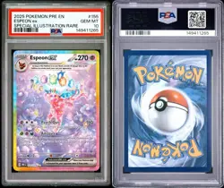 Pokemon 2025 Espeon ex 155/131 SIR Prismatic Evolutions GEM MINT PSA 10 - Image 3