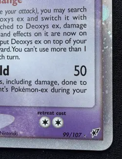 Pokemon Deoxys ex (Defense Forme) 99/107 Deoxys Ultra Rare Holo - Image 5
