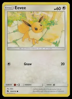 Eevee 155/214 Common Lost Thunder Pokemon Lightly Played - Image 1