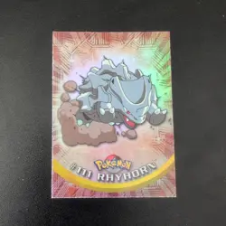 Rainbow Foil - Topps - Pokemon - #111 - Rhyhorn - Animated - Image 1