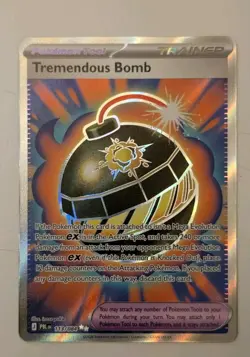 Tremendous Bomb 113/084 Full Art Ultra Rare Pokemon Pitch Black Pokemon NM - Image 1