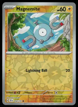 Magnemite 058/191 Common Surging Sparks Pokemon Reverse Holo Near Mint - Image 1