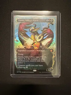 Zinnia, Valley's Voice (Borderless) (Raised Foil) Commander: Bloomburrow Foil - Image 1