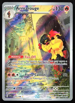 Armarouge 203/198 LP Scarlet & Violet Illustration Rare Pokemon - Image 1