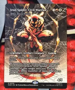 Iron Spider, Civil Warrior Borderless 0039 - Marvel's Spider-Man MTG NM - Image 1
