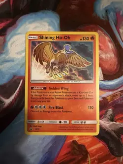 Pokemon TCG Shining Ho-Oh SM70 Black Star Promo 2017 Shiny LP - Image 1