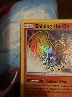 Pokemon TCG Shining Ho-Oh SM70 Black Star Promo 2017 Shiny LP - Image 2