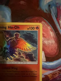 Pokemon TCG Shining Ho-Oh SM70 Black Star Promo 2017 Shiny LP - Image 3