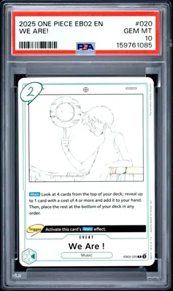 PSA 10 2025 One Piece EB02 English #020 We Are! - Image 1