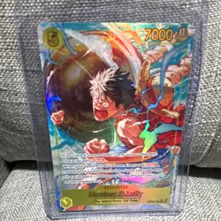 Bandai One Piece TCG Monkey D. Luffy OP05-119 Alt Art Secret Rare Holo - Image 1