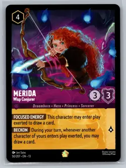 Disney Lorcana Merida Wisp Conjured Attack Of The Vine New Legendary 50/207 - Image 1