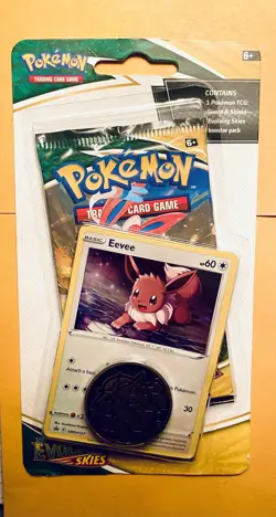 Pokemon TCG Evolving Skies Blister Pack with Eevee Promo SEALED - Image 1