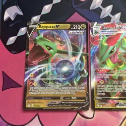 Pokemon TCG | Rayquaza V 110 & VMAX 111 /203 Evolving Skies X2 Card Bundle (1) - Image 2