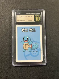 (CRACKED) CGC PRISTINE 10 SQUIRTLE OLD MAID 2019 JAPANESE POKEMON CARD - Image 1