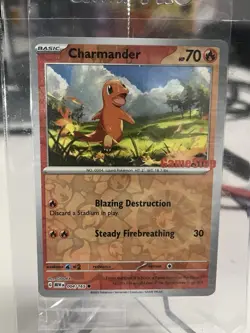 Charmander - 004/165 - Pokemon 151 GameStop Exclusive Holo Rare Card SEALED - Image 2