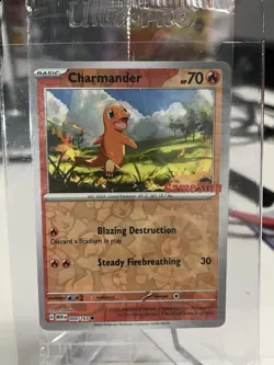 Charmander - 004/165 - Pokemon 151 GameStop Exclusive Holo Rare Card SEALED - Image 3