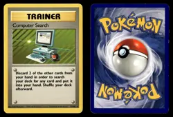 Computer Search 71/102 Rare Base Set Unlimited Pokemon Card - 9 - Image 1