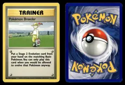 Pokemon Breeder 76/102 Rare Base Set Unlimited Pokemon Card - 2 - Image 1