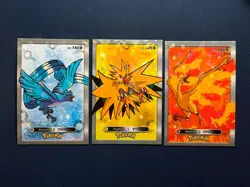 Pokemon Database Set Articuno Zapdos Moltres Cracked Ice Holo 3 Card Set - Image 1