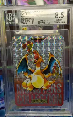 BGS 8.5 Charizard Bandai Carddass Vending Red Prism Japanese Card US SELLER - Image 1