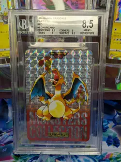 BGS 8.5 Charizard Bandai Carddass Vending Red Prism Japanese Card US SELLER - Image 2