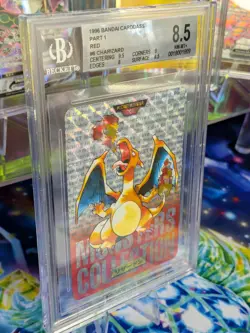 BGS 8.5 Charizard Bandai Carddass Vending Red Prism Japanese Card US SELLER - Image 3