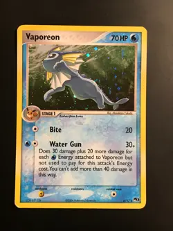 Vaporeon 6/17 - Cosmos HOLO - Pop Series 3 - Promo - Pokemon Card - TCG - MP - Image 1