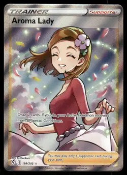 Pokemon Cards Aroma Lady 199/203 Holo Evolving Skies Ultra Rare NM - Image 1
