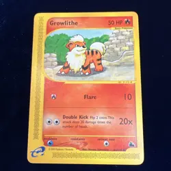 Growlithe 62/144 Skyridge Pokemon E Series Card Vintage 2002 Nintendo - Image 1