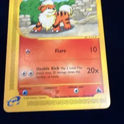 Growlithe 62/144 Skyridge Pokemon E Series Card Vintage 2002 Nintendo - Image 2