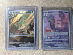 Pokemon TCG Reverse Holo 2-Card Lot Aurorus 092/159 & Omanyte 180/159 - Image 1