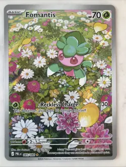 Fomantis 085/084 Pitch Black Full Art Holo Rare Pokemon Card - Image 1