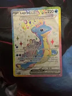 Pokemon TCG Lapras EX Stellar Crown Holo Card 158/142 Full Art - Image 1