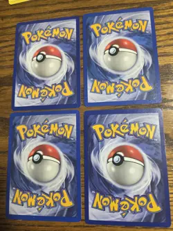 4-Pokemon Cards Meowth,Brocks Vulpix,Scyther & Wartortle In Good Shape - Image 2