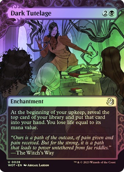 MTG - Dark Tutelage - Foil - Showcase - Enchanting Tales Magic the Gathering - Image 1