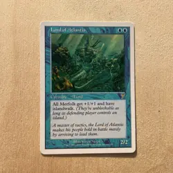 MTG Lord of Atlantis LP 7th Edition Rare Creature Lord Magic The Gathering 2001 - Image 1