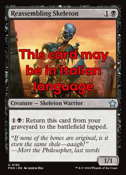 MTG 4x REASSEMBLING SKELETON EXC - SCHELETRO RIASSEMBLATO 182 - FDN - MAGIC - Image 1