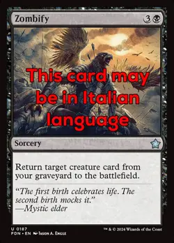 MTG 4x ZOMBIFY EXC - ZOMBIFICARE 187 - FDN - MAGIC - Image 1