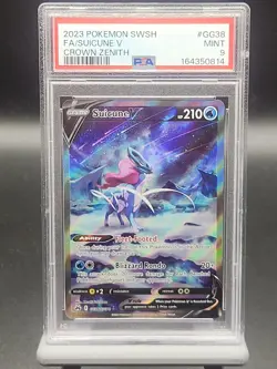 2023 Pokemon Suicune V GG38/GG70 SWSH: Crown Zenith: Galarian Gallery Holo PSA 9 - Image 1